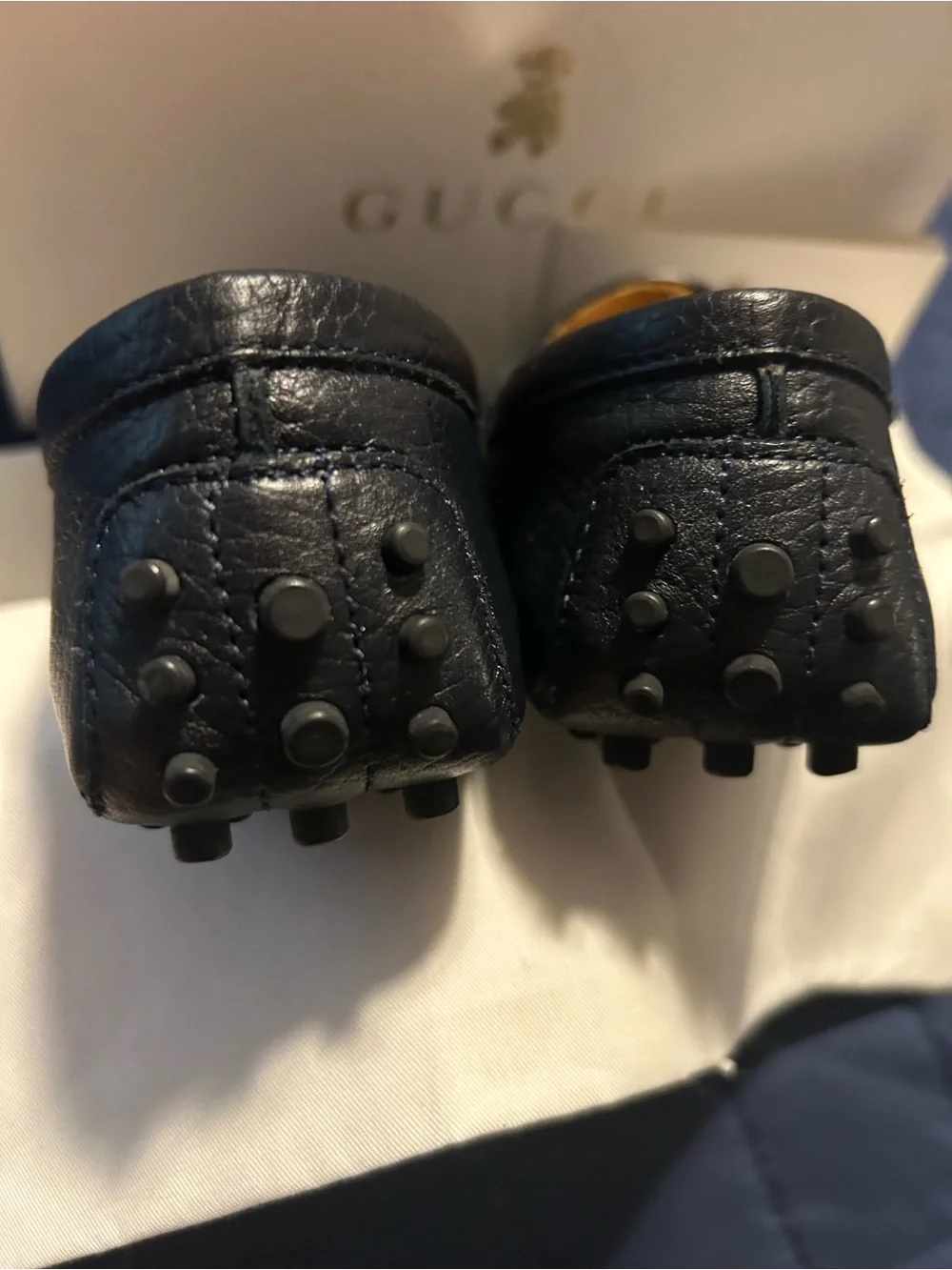 Gucci Boys Driving Horsebit Loafers Black